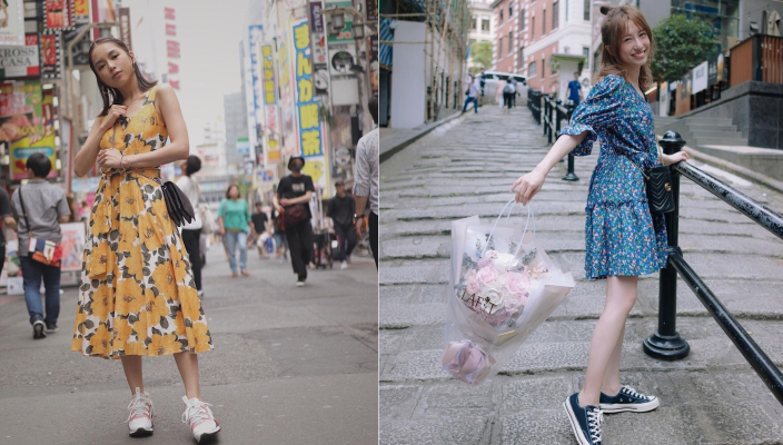 碎花裙穿搭配件推介丨波鞋很多時候，女生們都會擔心穿著碎花裙會過於斯文，因而不敢嘗試。碎花裙必須配襯涼鞋是不少人心目中根深柢固的想法，事實上近年時興以波鞋搭配碎花裙，可以為你整身的造型添上時尚活潑感。碎